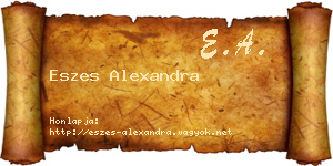 Eszes Alexandra névjegykártya